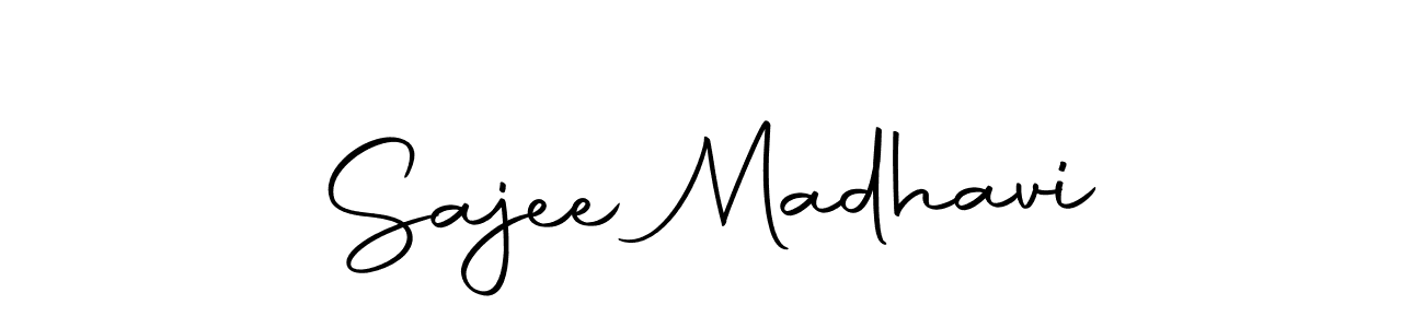 How to make Sajee Madhavi name signature. Use Autography-DOLnW style for creating short signs online. This is the latest handwritten sign. Sajee Madhavi signature style 10 images and pictures png