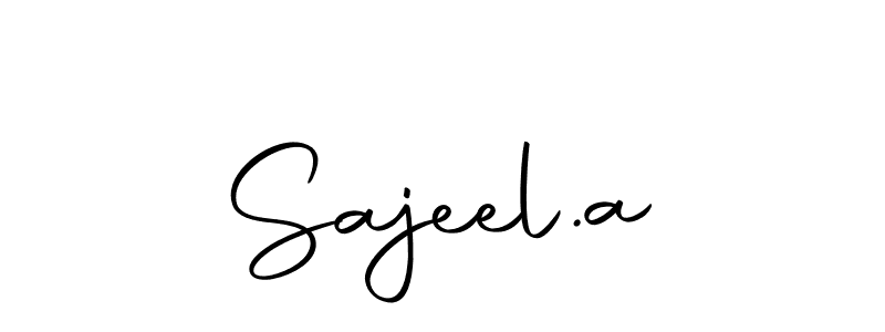 How to make Sajeel.a name signature. Use Autography-DOLnW style for creating short signs online. This is the latest handwritten sign. Sajeel.a signature style 10 images and pictures png