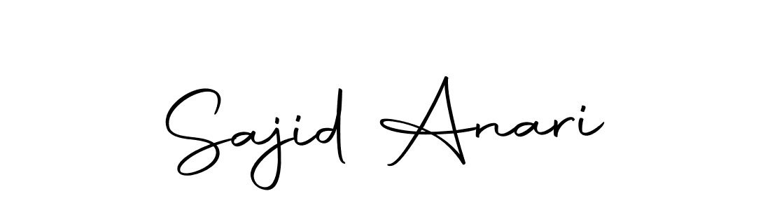 How to make Sajid Anari name signature. Use Autography-DOLnW style for creating short signs online. This is the latest handwritten sign. Sajid Anari signature style 10 images and pictures png