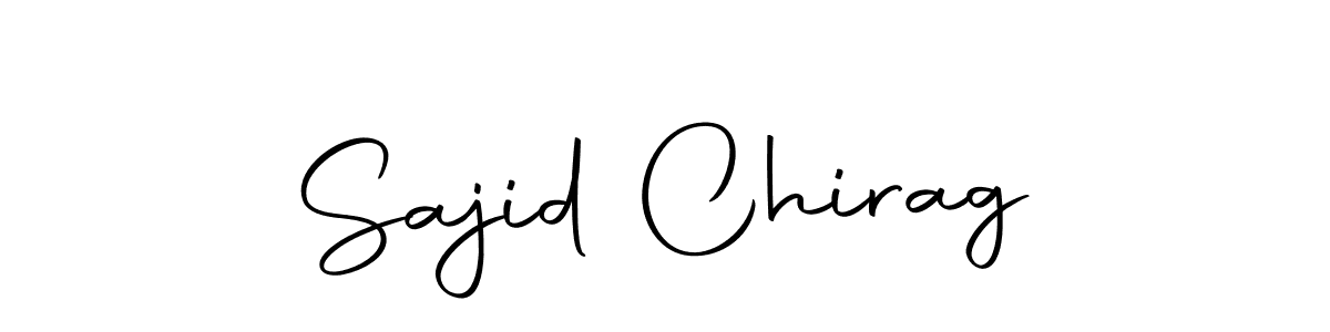 How to make Sajid Chirag name signature. Use Autography-DOLnW style for creating short signs online. This is the latest handwritten sign. Sajid Chirag signature style 10 images and pictures png