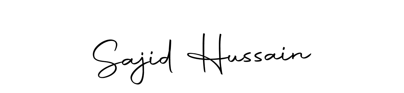 How to make Sajid Hussain name signature. Use Autography-DOLnW style for creating short signs online. This is the latest handwritten sign. Sajid Hussain signature style 10 images and pictures png
