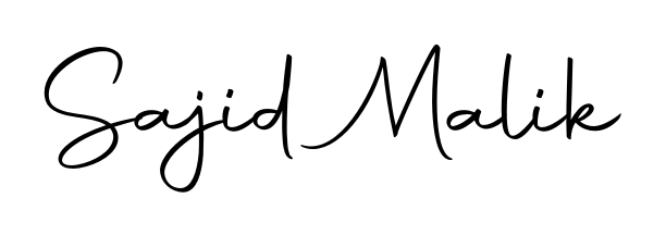 Create an unforgettable impression when signing with Sajid Malik name styled in Autography-DOLnW typography. 100% free online generator. Sajid Malik signature style 10 images and pictures png
