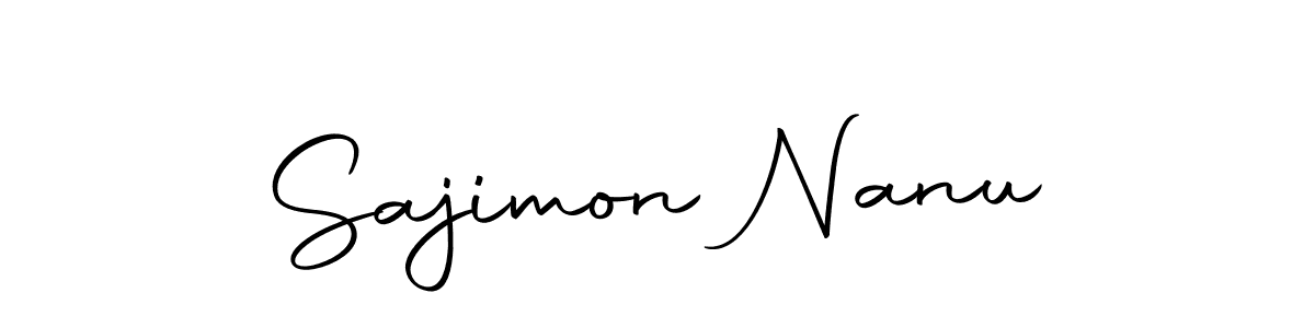 Use a signature maker to create a handwritten signature online. With this signature software, you can design (Autography-DOLnW) your own signature for name Sajimon Nanu. Sajimon Nanu signature style 10 images and pictures png