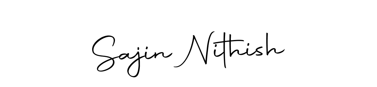 Sajin Nithish stylish signature style. Best Handwritten Sign (Autography-DOLnW) for my name. Handwritten Signature Collection Ideas for my name Sajin Nithish. Sajin Nithish signature style 10 images and pictures png