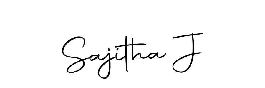 Sajitha J stylish signature style. Best Handwritten Sign (Autography-DOLnW) for my name. Handwritten Signature Collection Ideas for my name Sajitha J. Sajitha J signature style 10 images and pictures png