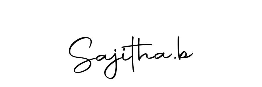 Make a beautiful signature design for name Sajitha.b. Use this online signature maker to create a handwritten signature for free. Sajitha.b signature style 10 images and pictures png