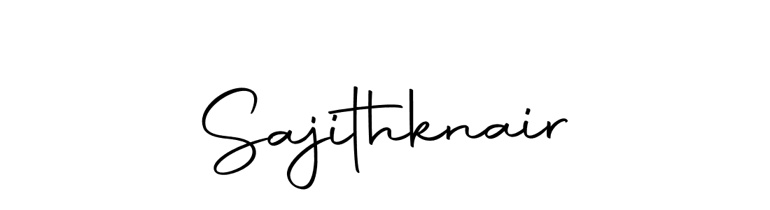 Use a signature maker to create a handwritten signature online. With this signature software, you can design (Autography-DOLnW) your own signature for name Sajithknair. Sajithknair signature style 10 images and pictures png