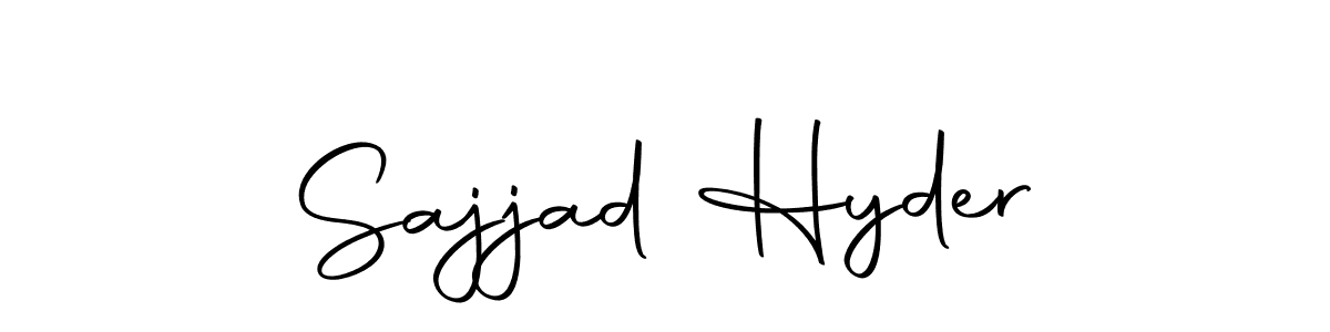 How to make Sajjad Hyder name signature. Use Autography-DOLnW style for creating short signs online. This is the latest handwritten sign. Sajjad Hyder signature style 10 images and pictures png