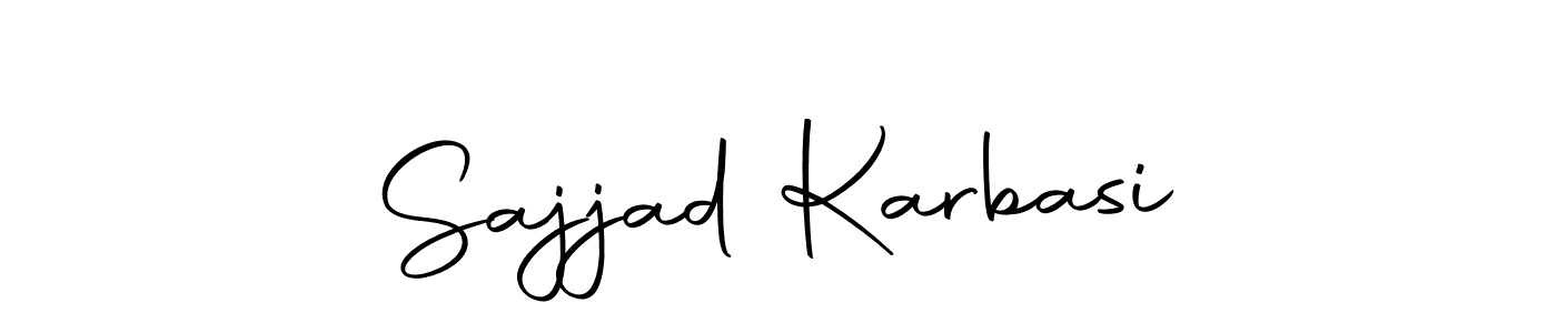 How to make Sajjad Karbasi name signature. Use Autography-DOLnW style for creating short signs online. This is the latest handwritten sign. Sajjad Karbasi signature style 10 images and pictures png