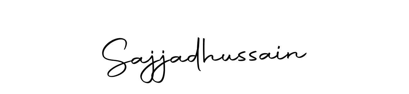 You should practise on your own different ways (Autography-DOLnW) to write your name (Sajjadhussain) in signature. don't let someone else do it for you. Sajjadhussain signature style 10 images and pictures png