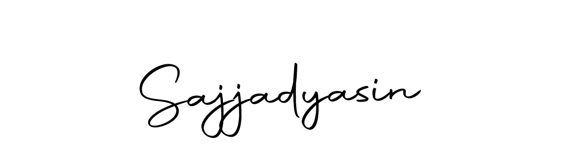 You should practise on your own different ways (Autography-DOLnW) to write your name (Sajjadyasin) in signature. don't let someone else do it for you. Sajjadyasin signature style 10 images and pictures png