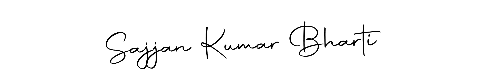 You should practise on your own different ways (Autography-DOLnW) to write your name (Sajjan Kumar Bharti) in signature. don't let someone else do it for you. Sajjan Kumar Bharti signature style 10 images and pictures png