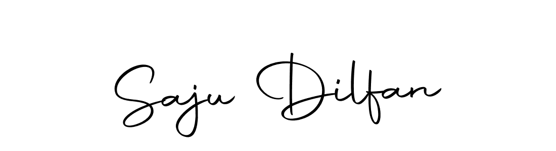 How to make Saju Dilfan name signature. Use Autography-DOLnW style for creating short signs online. This is the latest handwritten sign. Saju Dilfan signature style 10 images and pictures png