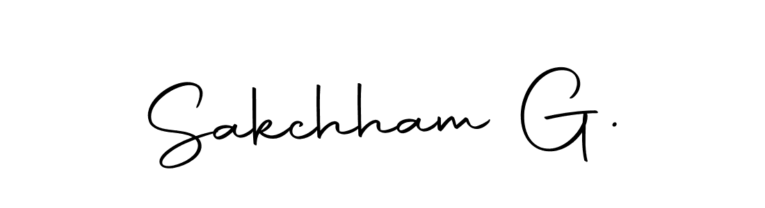 The best way (Autography-DOLnW) to make a short signature is to pick only two or three words in your name. The name Sakchham G. include a total of six letters. For converting this name. Sakchham G. signature style 10 images and pictures png