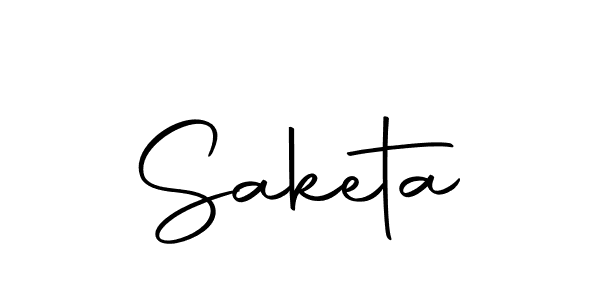 Design your own signature with our free online signature maker. With this signature software, you can create a handwritten (Autography-DOLnW) signature for name Saketa. Saketa signature style 10 images and pictures png