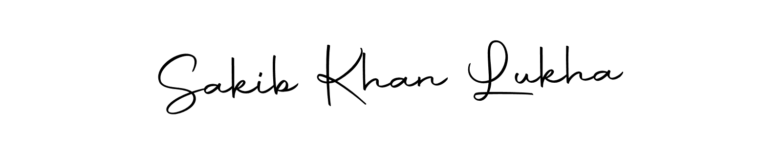 Create a beautiful signature design for name Sakib Khan Lukha. With this signature (Autography-DOLnW) fonts, you can make a handwritten signature for free. Sakib Khan Lukha signature style 10 images and pictures png