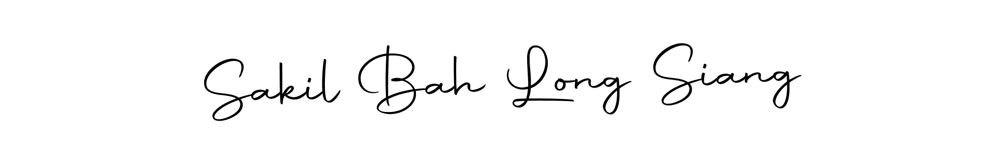 This is the best signature style for the Sakil Bah Long Siang name. Also you like these signature font (Autography-DOLnW). Mix name signature. Sakil Bah Long Siang signature style 10 images and pictures png