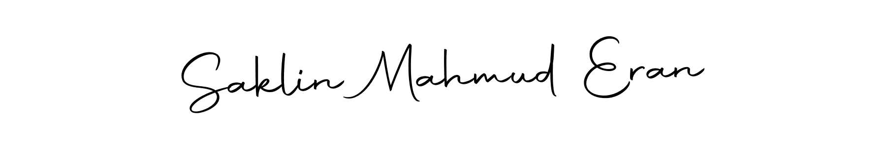 Use a signature maker to create a handwritten signature online. With this signature software, you can design (Autography-DOLnW) your own signature for name Saklin Mahmud Eran. Saklin Mahmud Eran signature style 10 images and pictures png