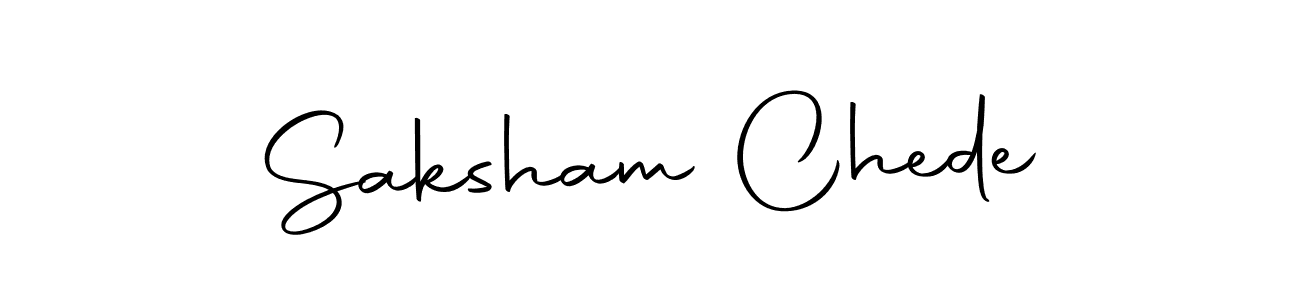 You can use this online signature creator to create a handwritten signature for the name Saksham Chede. This is the best online autograph maker. Saksham Chede signature style 10 images and pictures png
