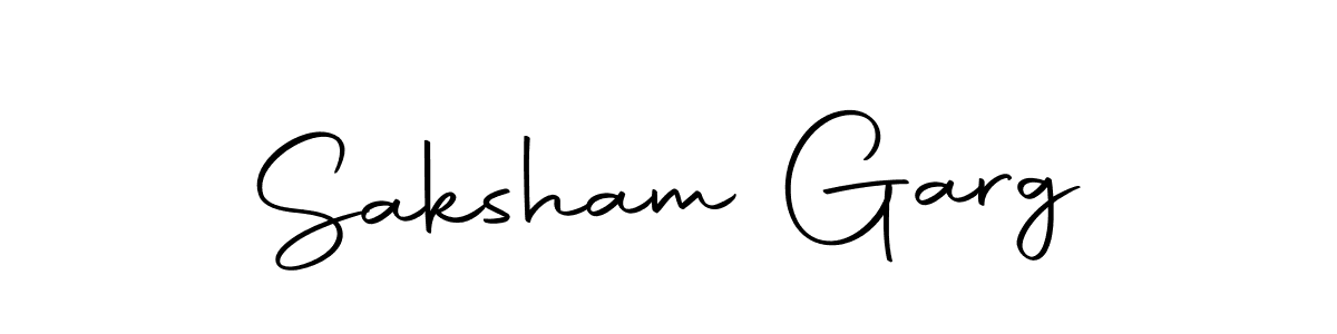 Create a beautiful signature design for name Saksham Garg. With this signature (Autography-DOLnW) fonts, you can make a handwritten signature for free. Saksham Garg signature style 10 images and pictures png