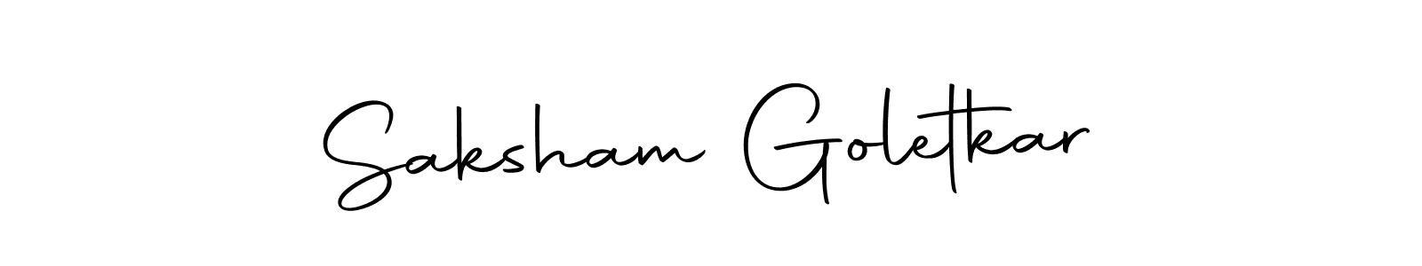 The best way (Autography-DOLnW) to make a short signature is to pick only two or three words in your name. The name Saksham Goletkar include a total of six letters. For converting this name. Saksham Goletkar signature style 10 images and pictures png