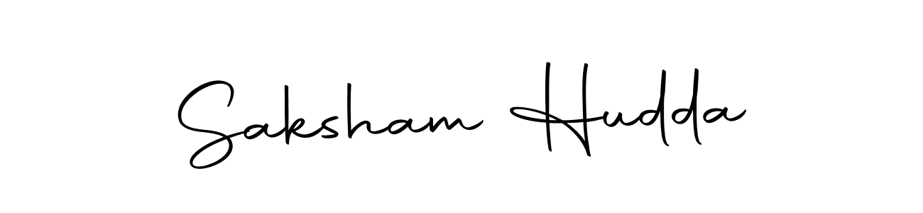 Saksham Hudda stylish signature style. Best Handwritten Sign (Autography-DOLnW) for my name. Handwritten Signature Collection Ideas for my name Saksham Hudda. Saksham Hudda signature style 10 images and pictures png