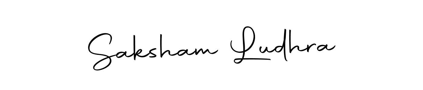 Use a signature maker to create a handwritten signature online. With this signature software, you can design (Autography-DOLnW) your own signature for name Saksham Ludhra. Saksham Ludhra signature style 10 images and pictures png