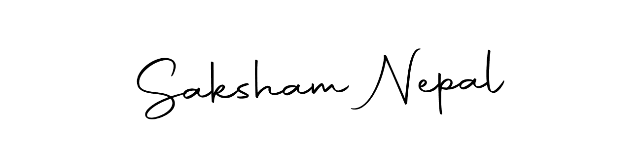 How to make Saksham Nepal signature? Autography-DOLnW is a professional autograph style. Create handwritten signature for Saksham Nepal name. Saksham Nepal signature style 10 images and pictures png