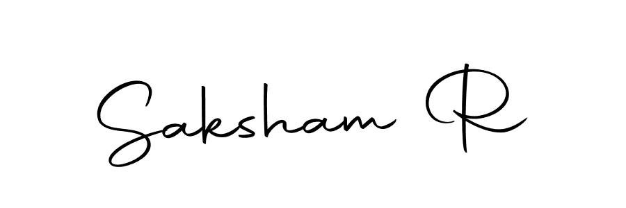 Also we have Saksham R name is the best signature style. Create professional handwritten signature collection using Autography-DOLnW autograph style. Saksham R signature style 10 images and pictures png