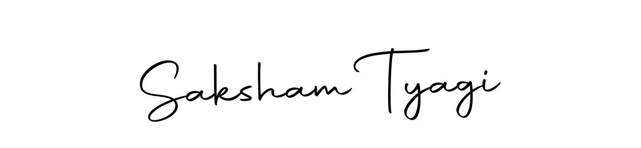 You should practise on your own different ways (Autography-DOLnW) to write your name (Saksham Tyagi) in signature. don't let someone else do it for you. Saksham Tyagi signature style 10 images and pictures png