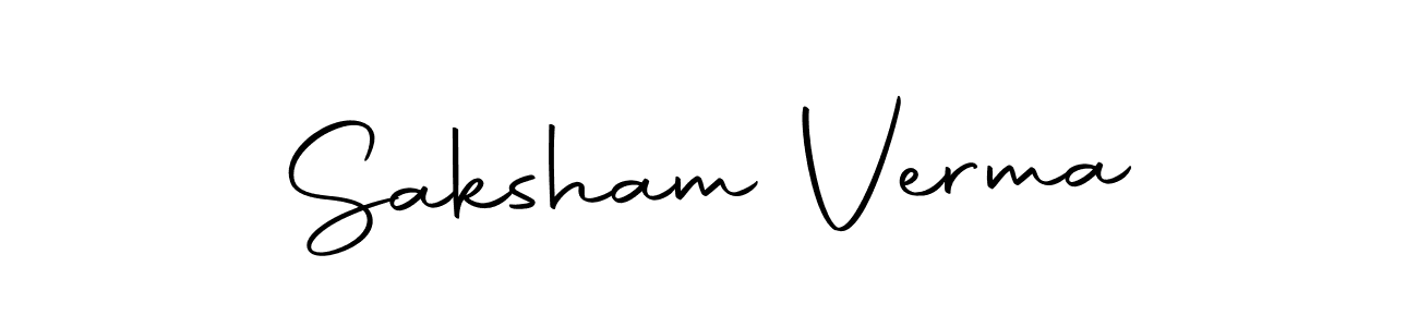Also we have Saksham Verma name is the best signature style. Create professional handwritten signature collection using Autography-DOLnW autograph style. Saksham Verma signature style 10 images and pictures png