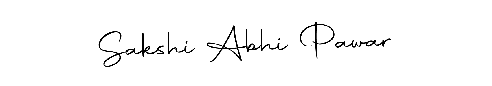 Create a beautiful signature design for name Sakshi Abhi Pawar. With this signature (Autography-DOLnW) fonts, you can make a handwritten signature for free. Sakshi Abhi Pawar signature style 10 images and pictures png