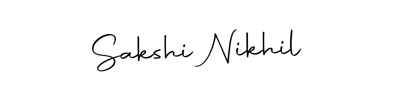 if you are searching for the best signature style for your name Sakshi Nikhil. so please give up your signature search. here we have designed multiple signature styles  using Autography-DOLnW. Sakshi Nikhil signature style 10 images and pictures png
