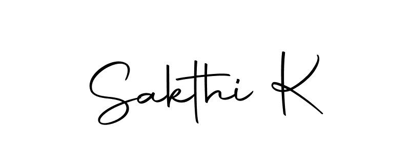 Design your own signature with our free online signature maker. With this signature software, you can create a handwritten (Autography-DOLnW) signature for name Sakthi K. Sakthi K signature style 10 images and pictures png