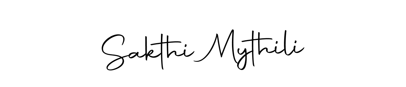 How to make Sakthi Mythili name signature. Use Autography-DOLnW style for creating short signs online. This is the latest handwritten sign. Sakthi Mythili signature style 10 images and pictures png