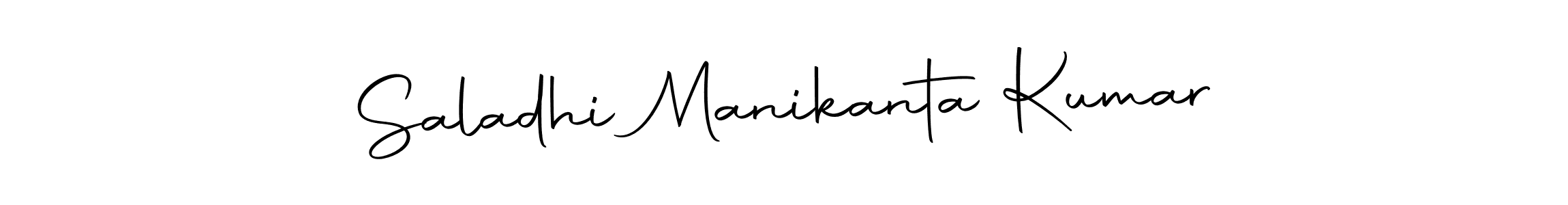 Create a beautiful signature design for name Saladhi Manikanta Kumar. With this signature (Autography-DOLnW) fonts, you can make a handwritten signature for free. Saladhi Manikanta Kumar signature style 10 images and pictures png