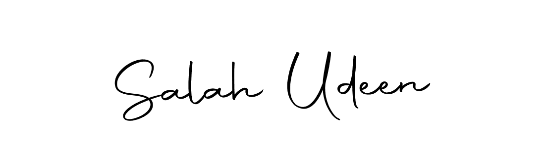 Make a beautiful signature design for name Salah Udeen. Use this online signature maker to create a handwritten signature for free. Salah Udeen signature style 10 images and pictures png