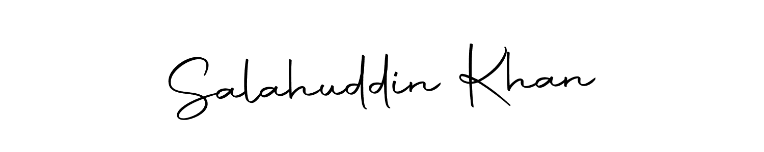 How to make Salahuddin Khan name signature. Use Autography-DOLnW style for creating short signs online. This is the latest handwritten sign. Salahuddin Khan signature style 10 images and pictures png