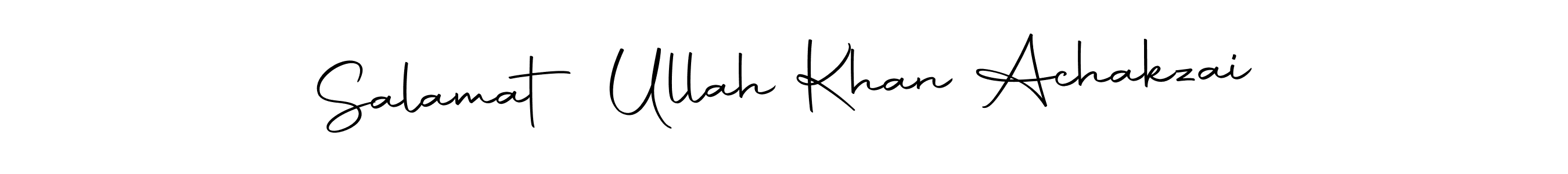 Design your own signature with our free online signature maker. With this signature software, you can create a handwritten (Autography-DOLnW) signature for name Salamat Ullah Khan Achakzai. Salamat Ullah Khan Achakzai signature style 10 images and pictures png