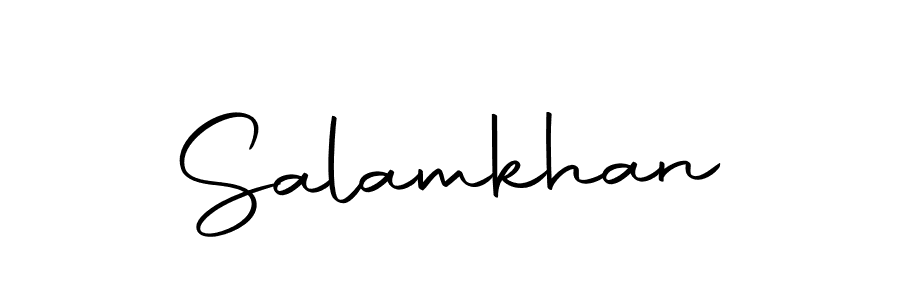 Use a signature maker to create a handwritten signature online. With this signature software, you can design (Autography-DOLnW) your own signature for name Salamkhan. Salamkhan signature style 10 images and pictures png