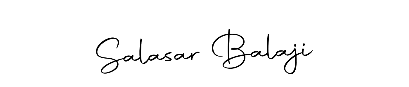 How to make Salasar Balaji name signature. Use Autography-DOLnW style for creating short signs online. This is the latest handwritten sign. Salasar Balaji signature style 10 images and pictures png