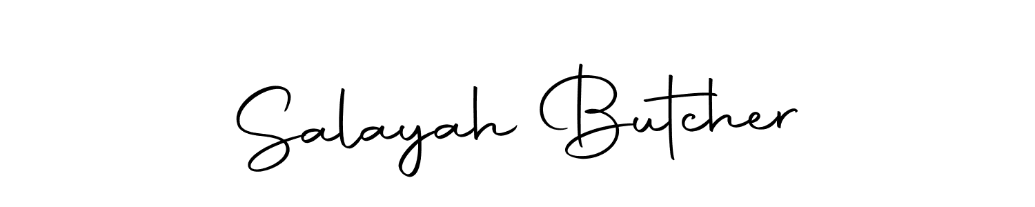 Salayah Butcher stylish signature style. Best Handwritten Sign (Autography-DOLnW) for my name. Handwritten Signature Collection Ideas for my name Salayah Butcher. Salayah Butcher signature style 10 images and pictures png