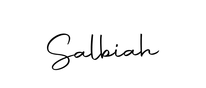 Make a beautiful signature design for name Salbiah. Use this online signature maker to create a handwritten signature for free. Salbiah signature style 10 images and pictures png