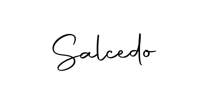 Create a beautiful signature design for name Salcedo. With this signature (Autography-DOLnW) fonts, you can make a handwritten signature for free. Salcedo signature style 10 images and pictures png