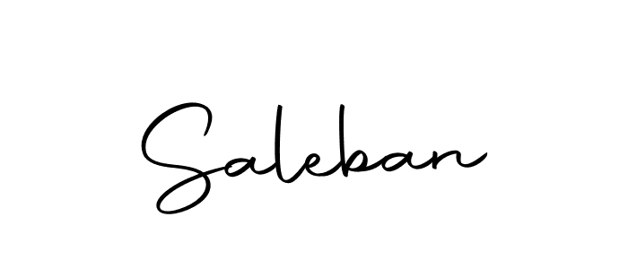 Design your own signature with our free online signature maker. With this signature software, you can create a handwritten (Autography-DOLnW) signature for name Saleban. Saleban signature style 10 images and pictures png