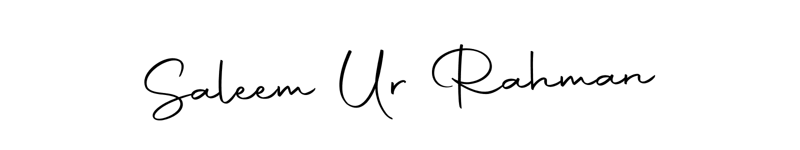 How to make Saleem Ur Rahman name signature. Use Autography-DOLnW style for creating short signs online. This is the latest handwritten sign. Saleem Ur Rahman signature style 10 images and pictures png