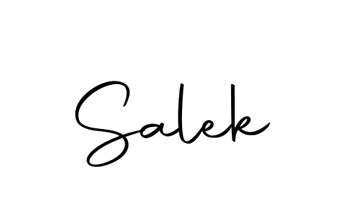 Make a beautiful signature design for name Salek. With this signature (Autography-DOLnW) style, you can create a handwritten signature for free. Salek signature style 10 images and pictures png