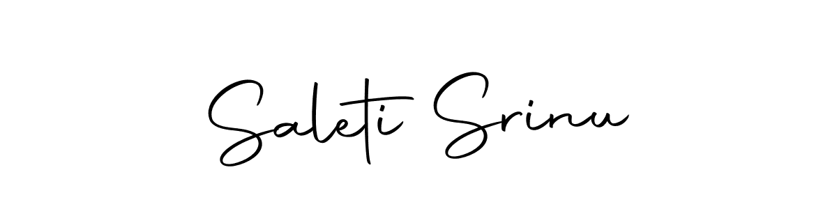 Use a signature maker to create a handwritten signature online. With this signature software, you can design (Autography-DOLnW) your own signature for name Saleti Srinu. Saleti Srinu signature style 10 images and pictures png