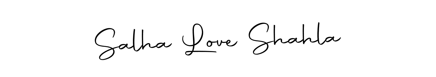 Create a beautiful signature design for name Salha Love Shahla. With this signature (Autography-DOLnW) fonts, you can make a handwritten signature for free. Salha Love Shahla signature style 10 images and pictures png