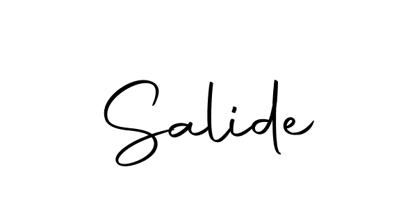 The best way (Autography-DOLnW) to make a short signature is to pick only two or three words in your name. The name Salide include a total of six letters. For converting this name. Salide signature style 10 images and pictures png